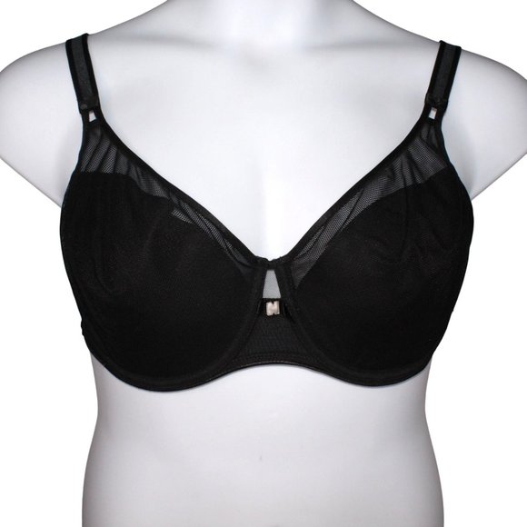 Chantelle Other - Chantelle Norah Chic Sz 36DDDD Black Underwire Mesh Light Padded Cup Bra
